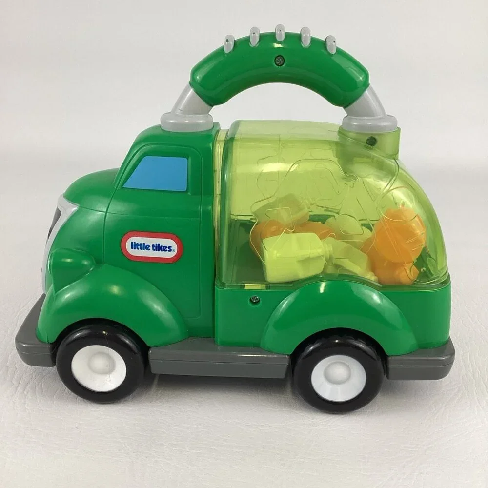 Little Tikes Pop Haulers Recycle Truck Push Pop Along Vehicle Toddler Toy Green
